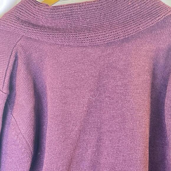 H&M Mens Shawl Collar Button-Up Cardigan Sweater Acrylic Large Maroon NWT - Picture 7 of 9